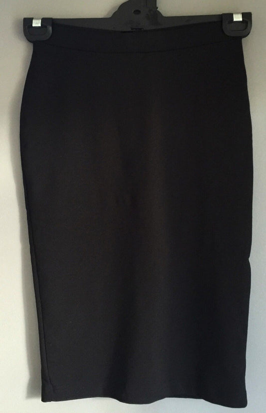 BARDOT Skirt Straight Pencil Black Stretchy Knee Length Ladies Size 8