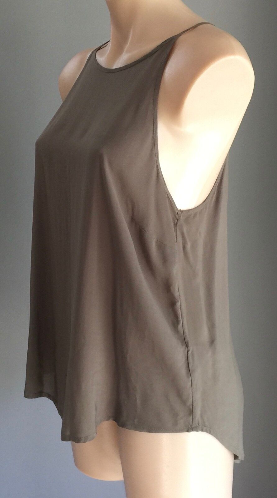 BARDOT  Tank Top Khaki Green SleevelessSmart Casual Singlet Size 12 Gorgeous