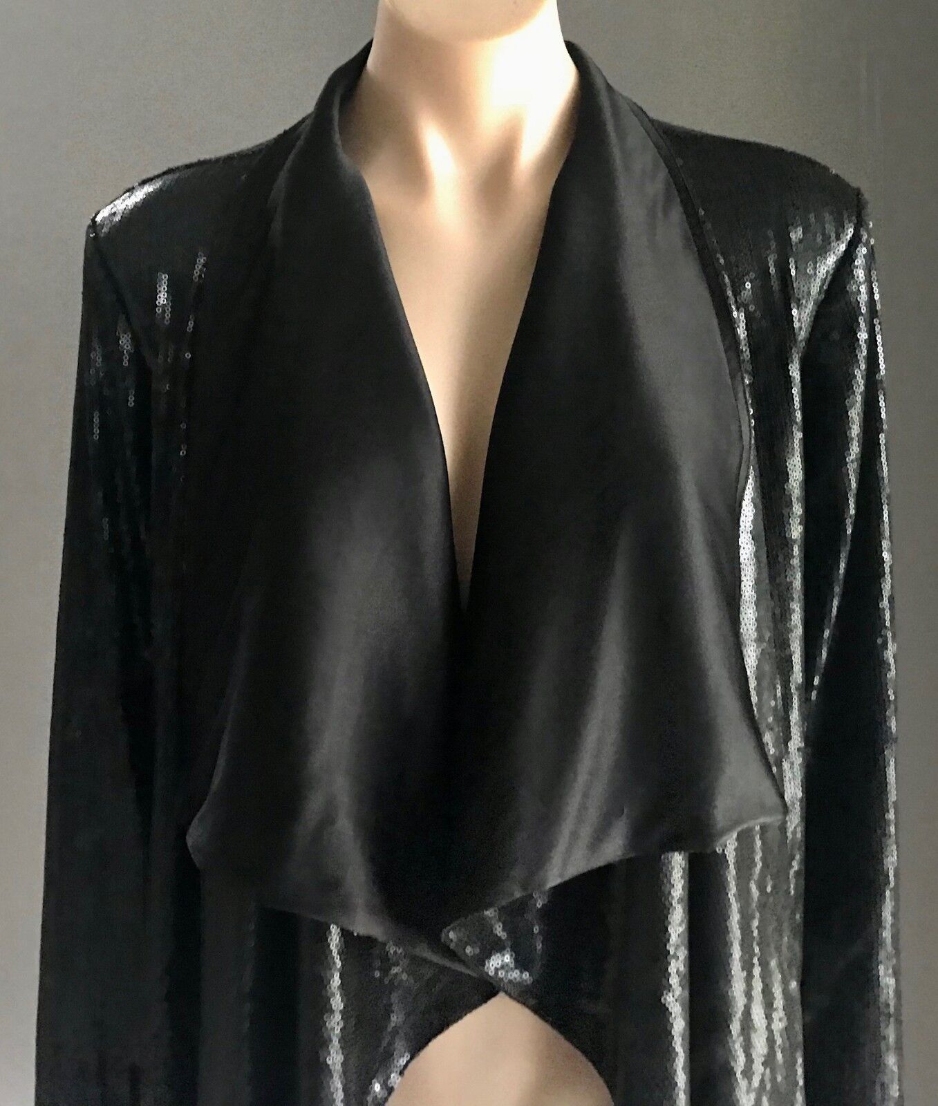 BARDOT Waterfall Jacket Black Sequin Ladies  Size 12 Formal or Smart Casual NEW