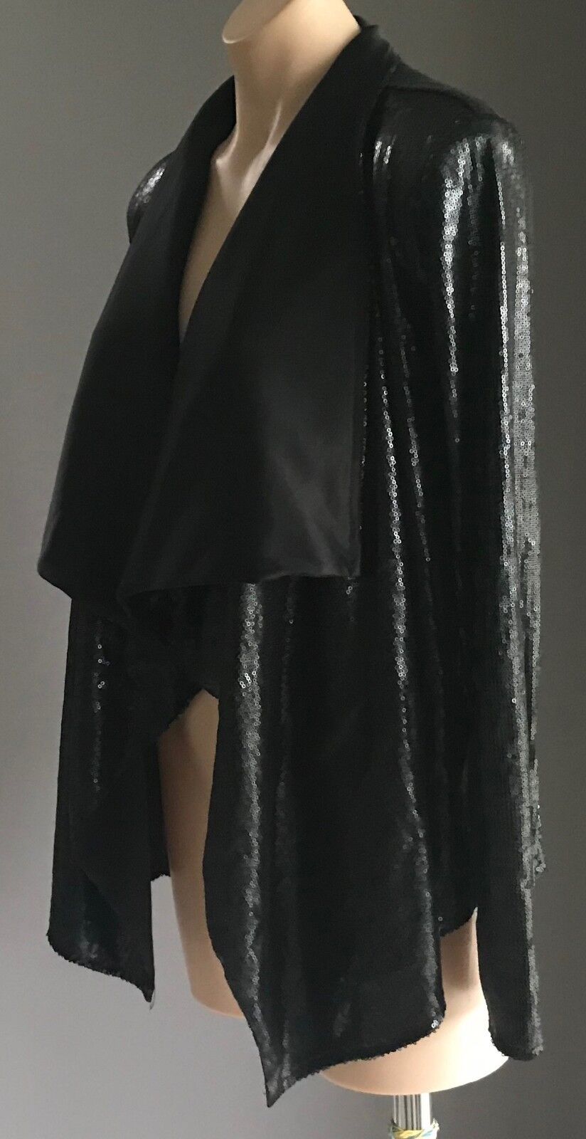 BARDOT Waterfall Jacket Black Sequin Ladies  Size 12 Formal or Smart Casual NEW