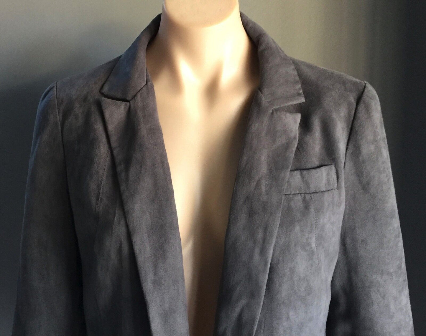 BARDOT Jacket Grey Suede Look & Feel Crop Blazer Ladies Size 12 Stylish