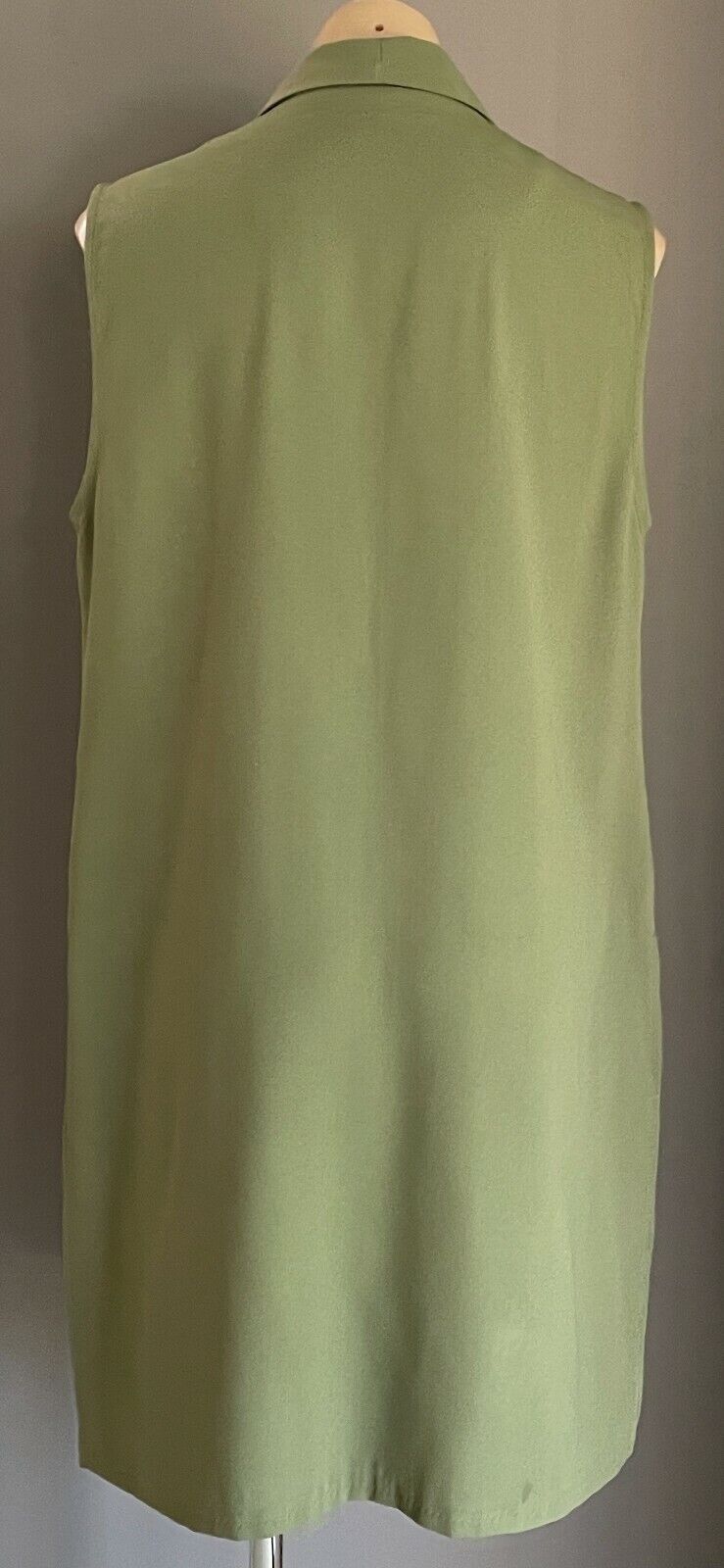 PAPER SCISSORS Shawl Collar Jacket Khaki Sleeveless Long Length  Size 16