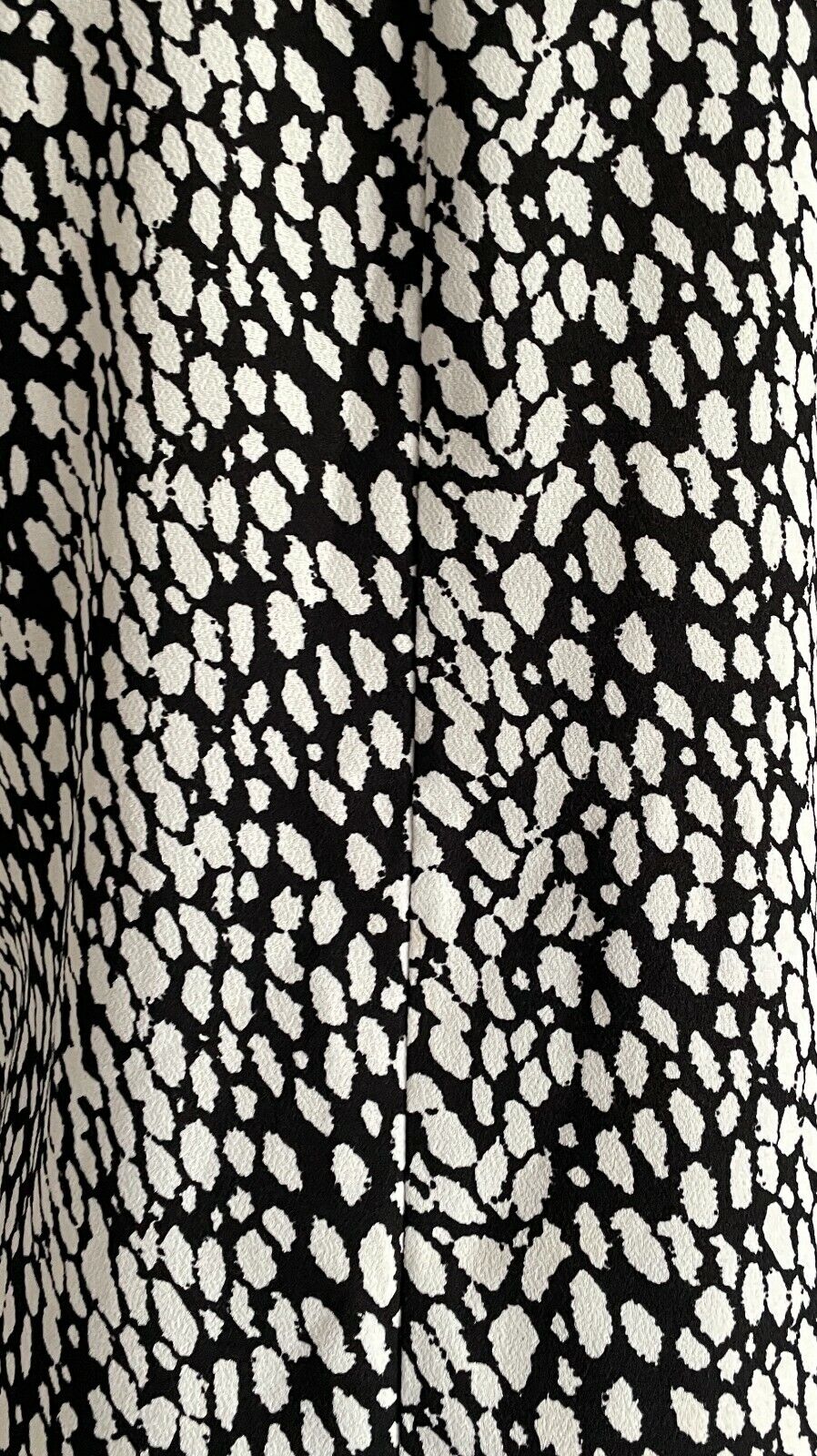 PAPER SCISSORS Dress Black & White Print Extended Sleeve Zip Trim Shift Size 10