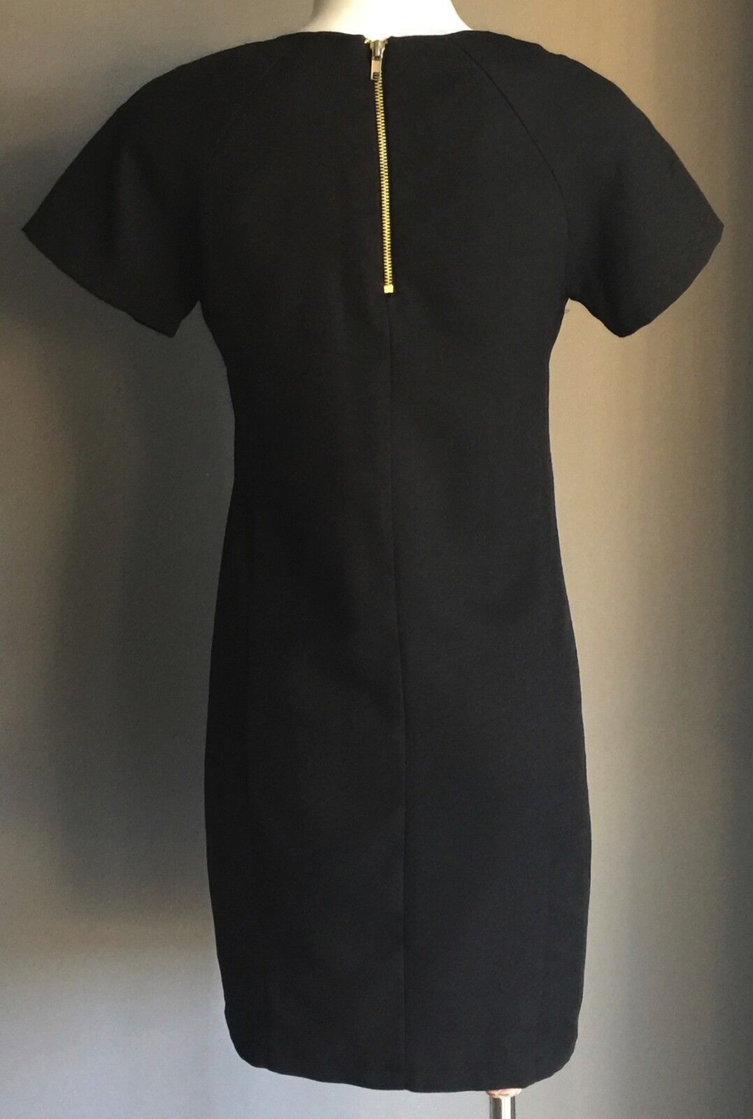 PAPER SCISSORS Dress Black Short Sleeve Sheath LBD Ladies Size 8 NEW