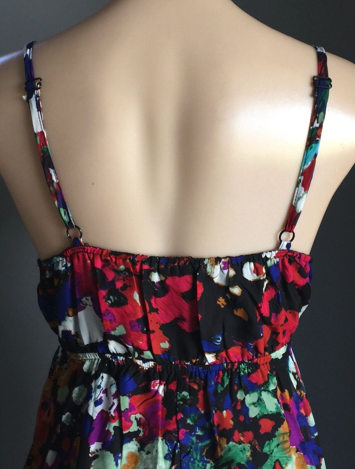 CROSSROADS Dress Multi Colour Print Sleeveless Asymmetric Hem Size 12 Gorgeous