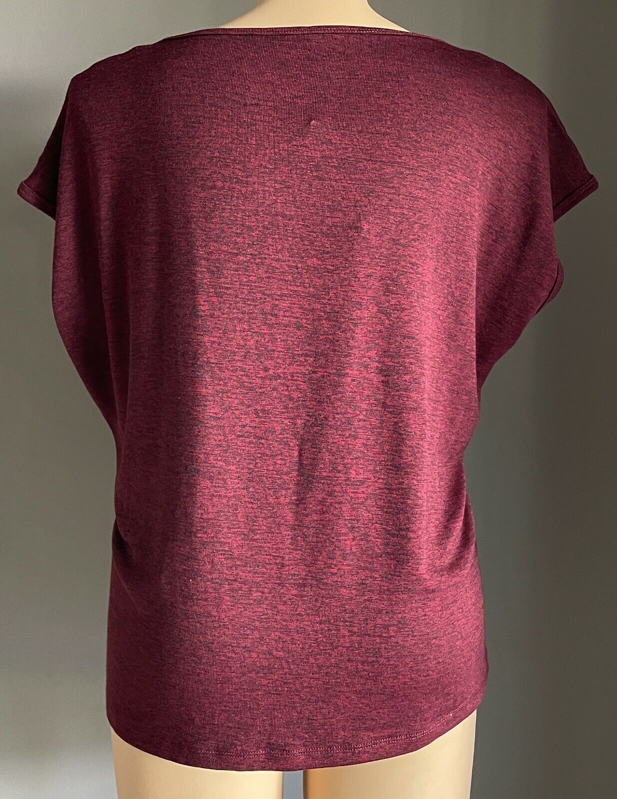 CROSSROADS Top Berry Marl Cap Sleeve Blouse Ladies Size 18 Shoulder Ladder NEW