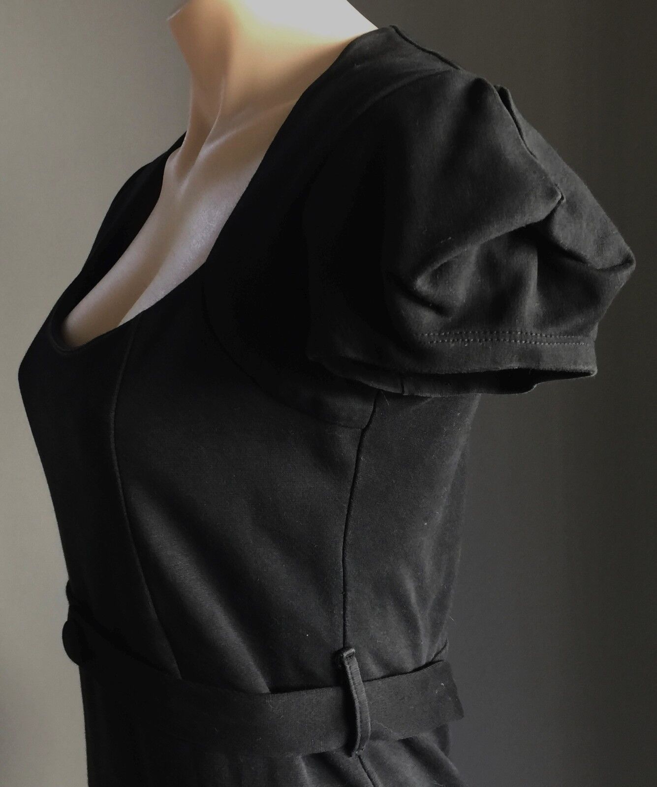 CROSSROADS Dress Black Cap Sleeve Knee Length Ladies Sheath Size 10