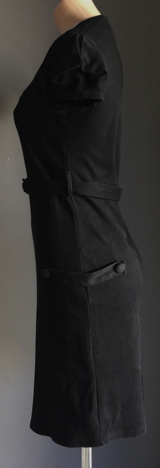 CROSSROADS Dress Black Cap Sleeve Knee Length Ladies Sheath Size 10