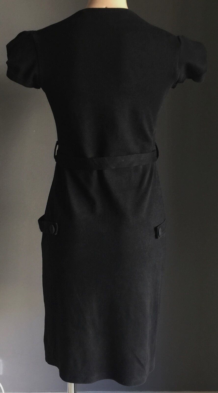CROSSROADS Dress Black Cap Sleeve Knee Length Ladies Sheath Size 10