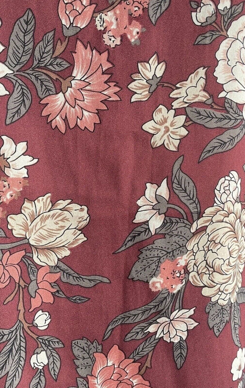 BILLIONS $ TRILLIONS Dress Maroon Floral Print Sleeveless A-Line Mini Size M 10