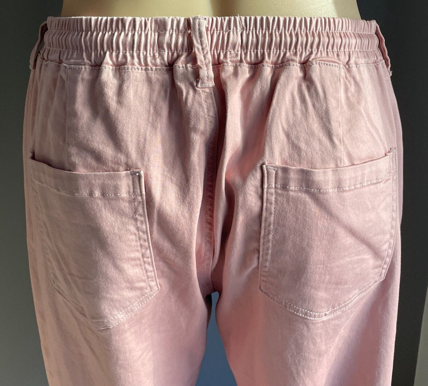 VIRTUELLE Pants Dusty Pink Relaxed Jogger  Elastic Drawstring Waist Size 20