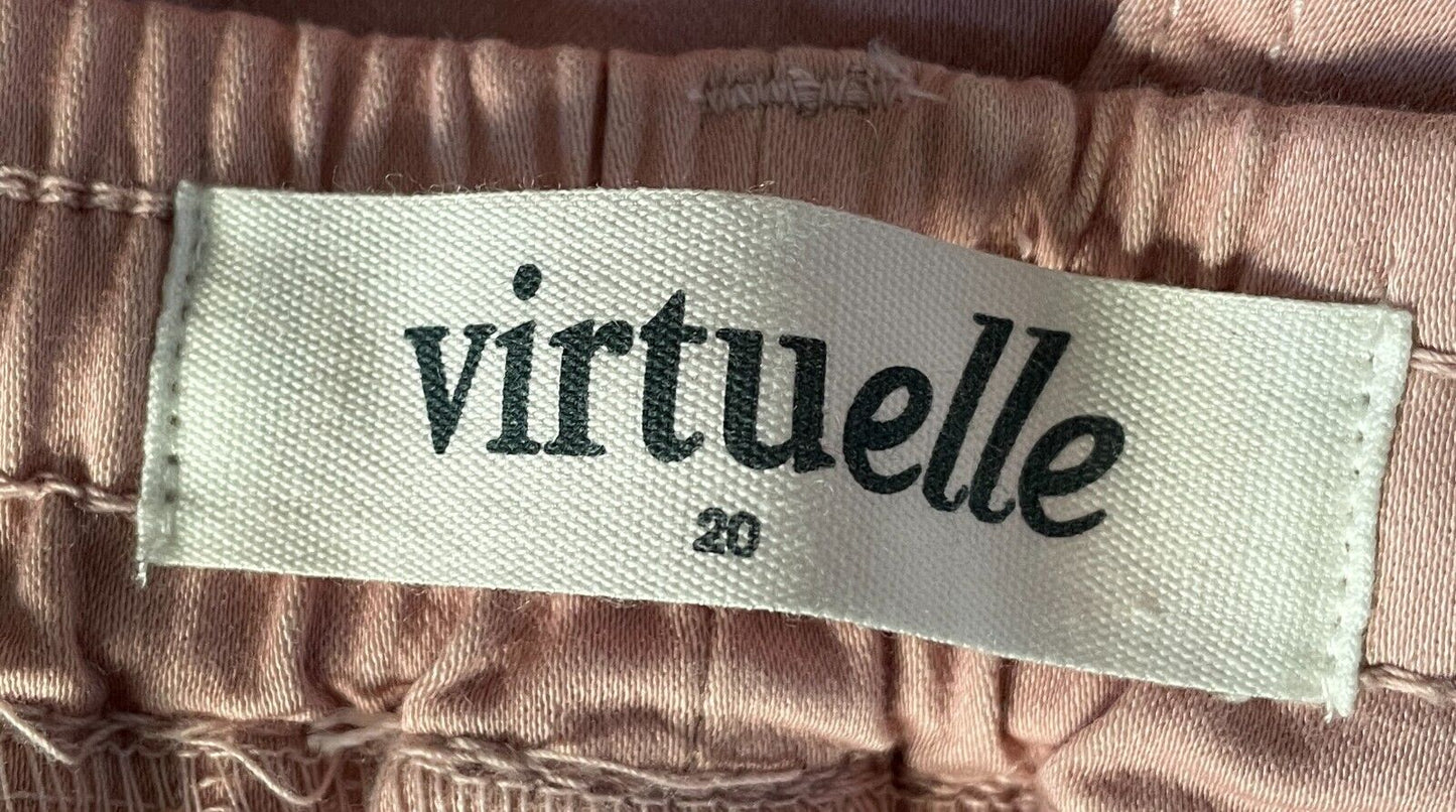 VIRTUELLE Pants Dusty Pink Relaxed Jogger  Elastic Drawstring Waist Size 20