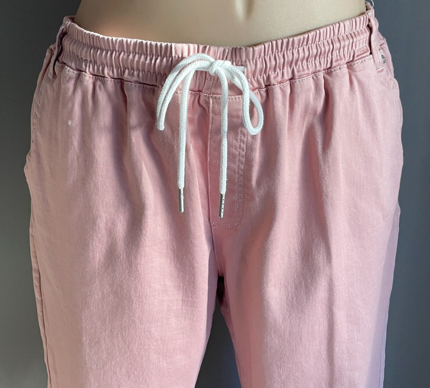 VIRTUELLE Pants Dusty Pink Relaxed Jogger  Elastic Drawstring Waist Size 20