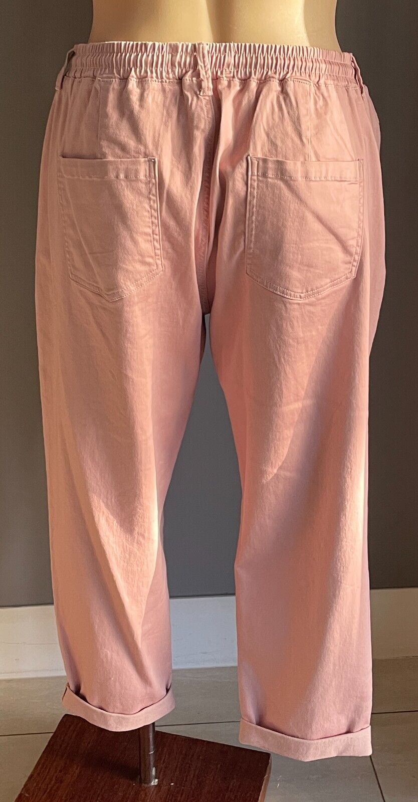VIRTUELLE Pants Dusty Pink Relaxed Jogger  Elastic Drawstring Waist Size 20