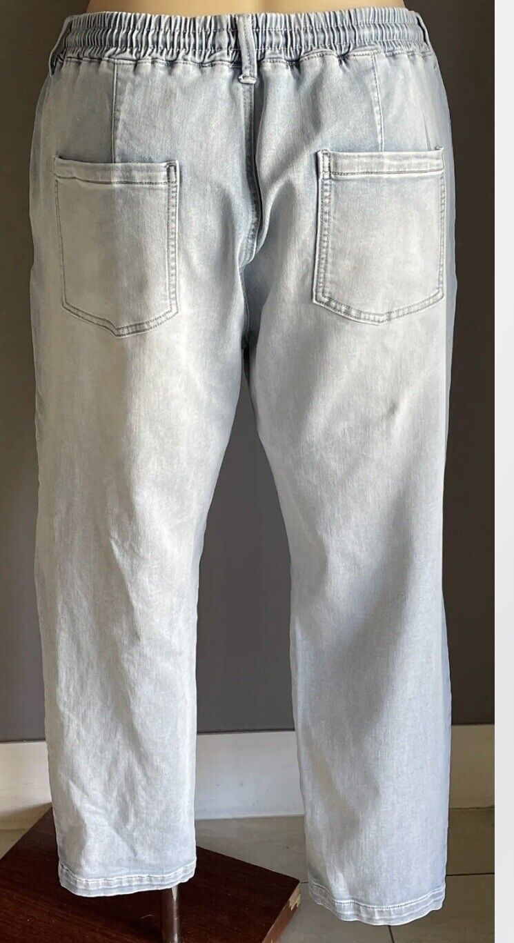 VIRTUELLE TS Joggers Faded Blue Denim Relaxed Fit Elastic Waist Pants Plus Sz 20