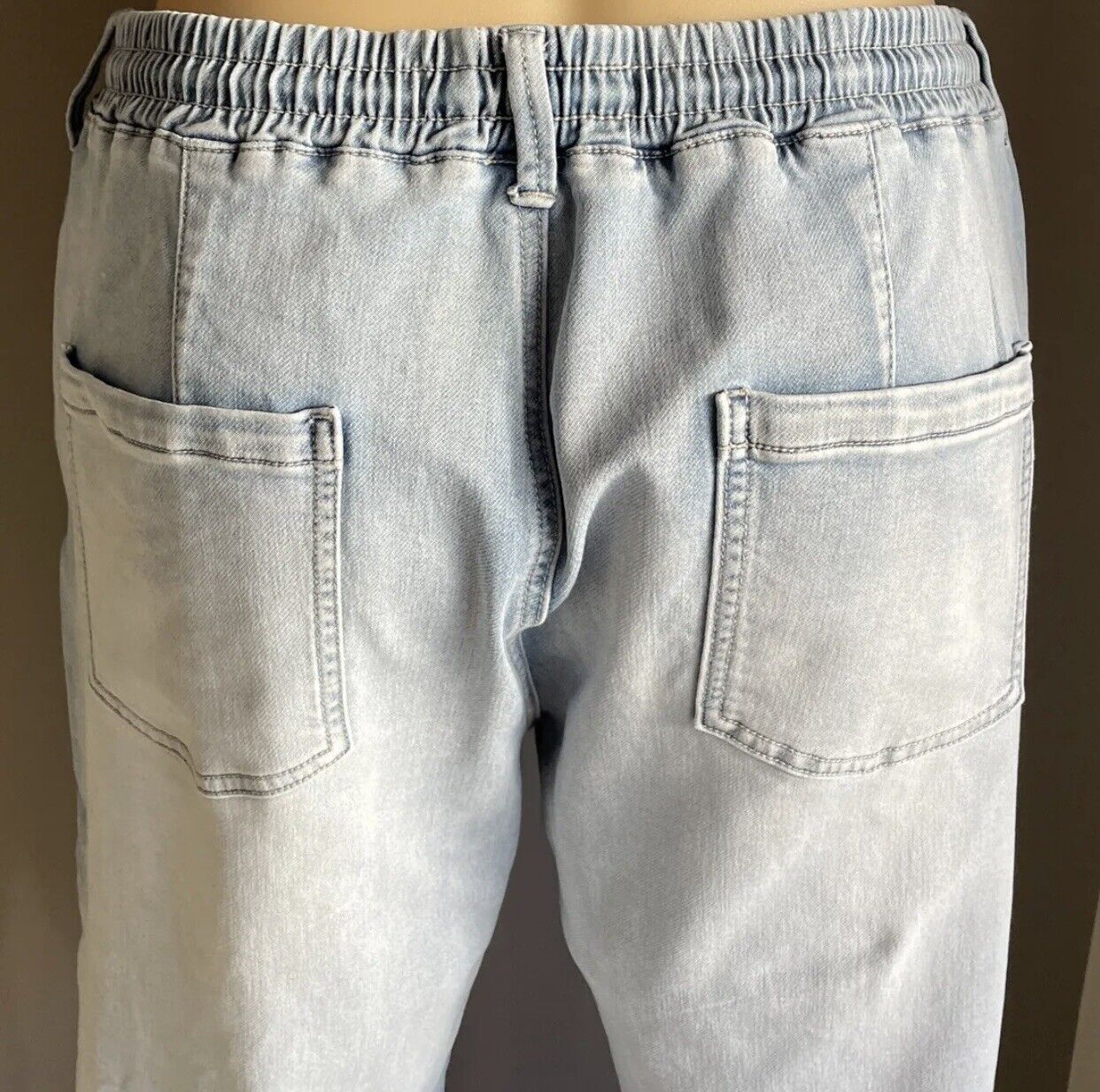 VIRTUELLE TS Joggers Faded Blue Denim Relaxed Fit Elastic Waist Pants Plus Sz 20
