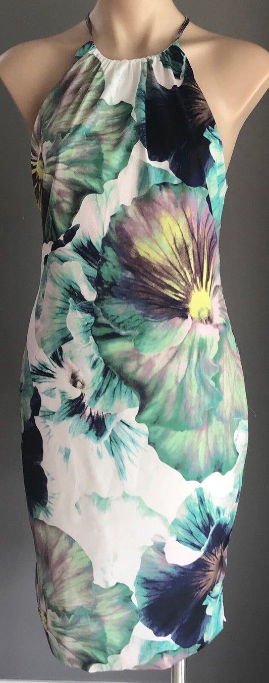 LOVERS WONDERLAND Floral Pencil Dress Sleeveless Y Back Size S 10