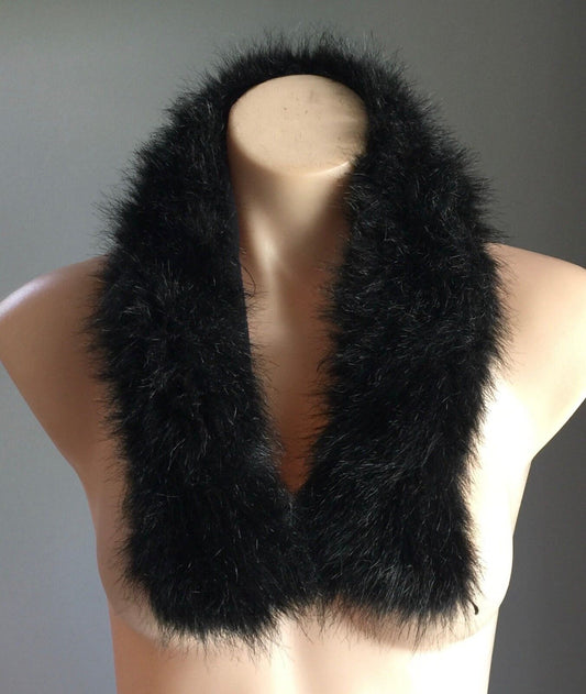 Ladies FAUX FUR BACK COLLAR Vintage Gem