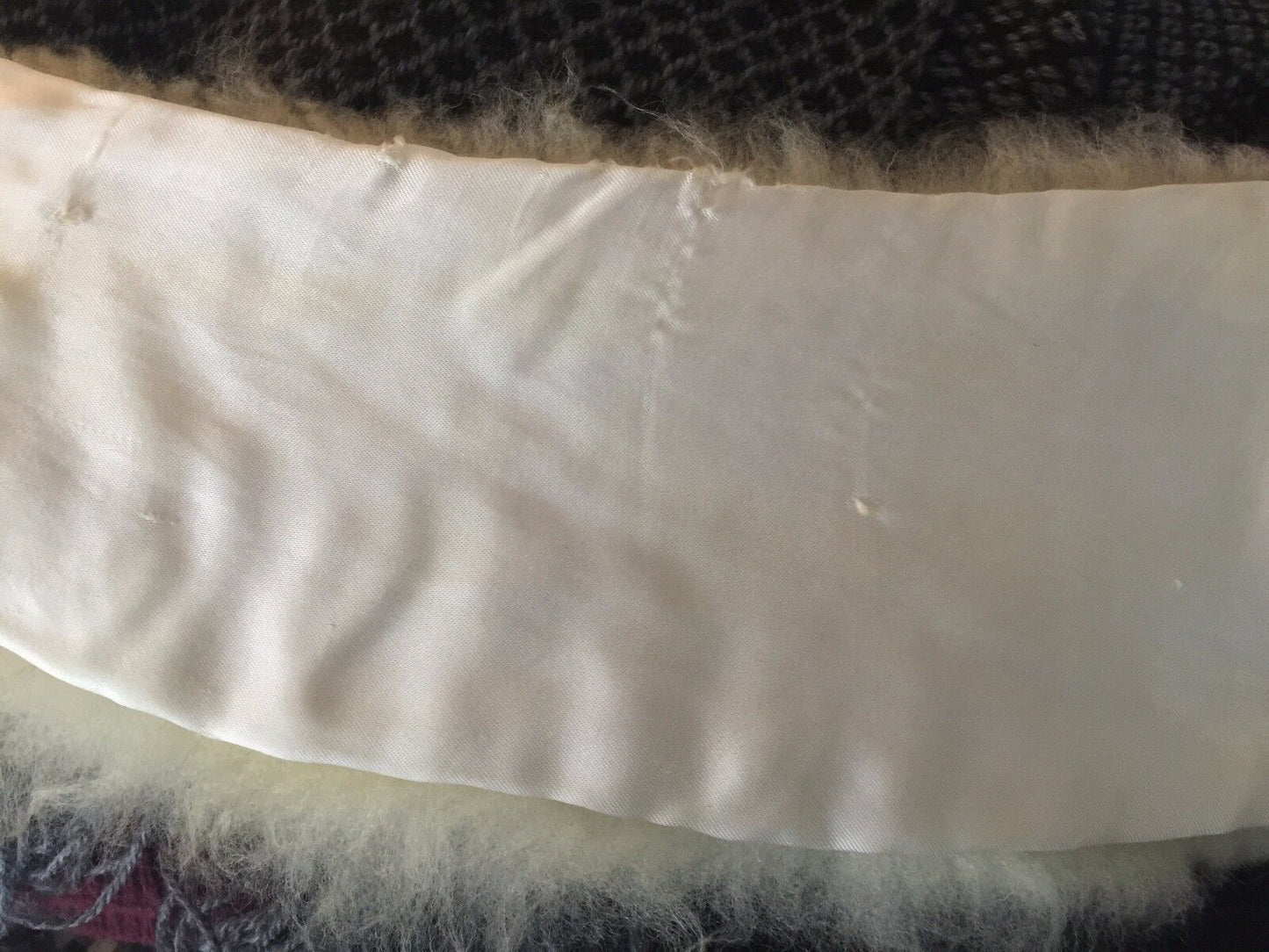 Vintage FAUX FUR COLLAR Unique Cream Stole