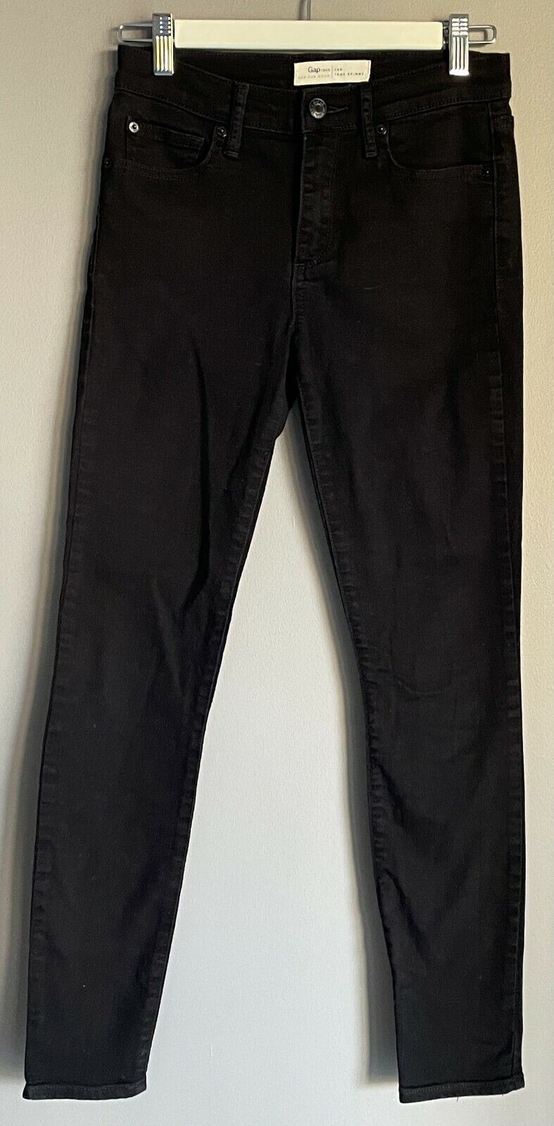 GAP "True Skinny" Jeans Stretch Black Denim Pants Ladies Size 26R AU 6