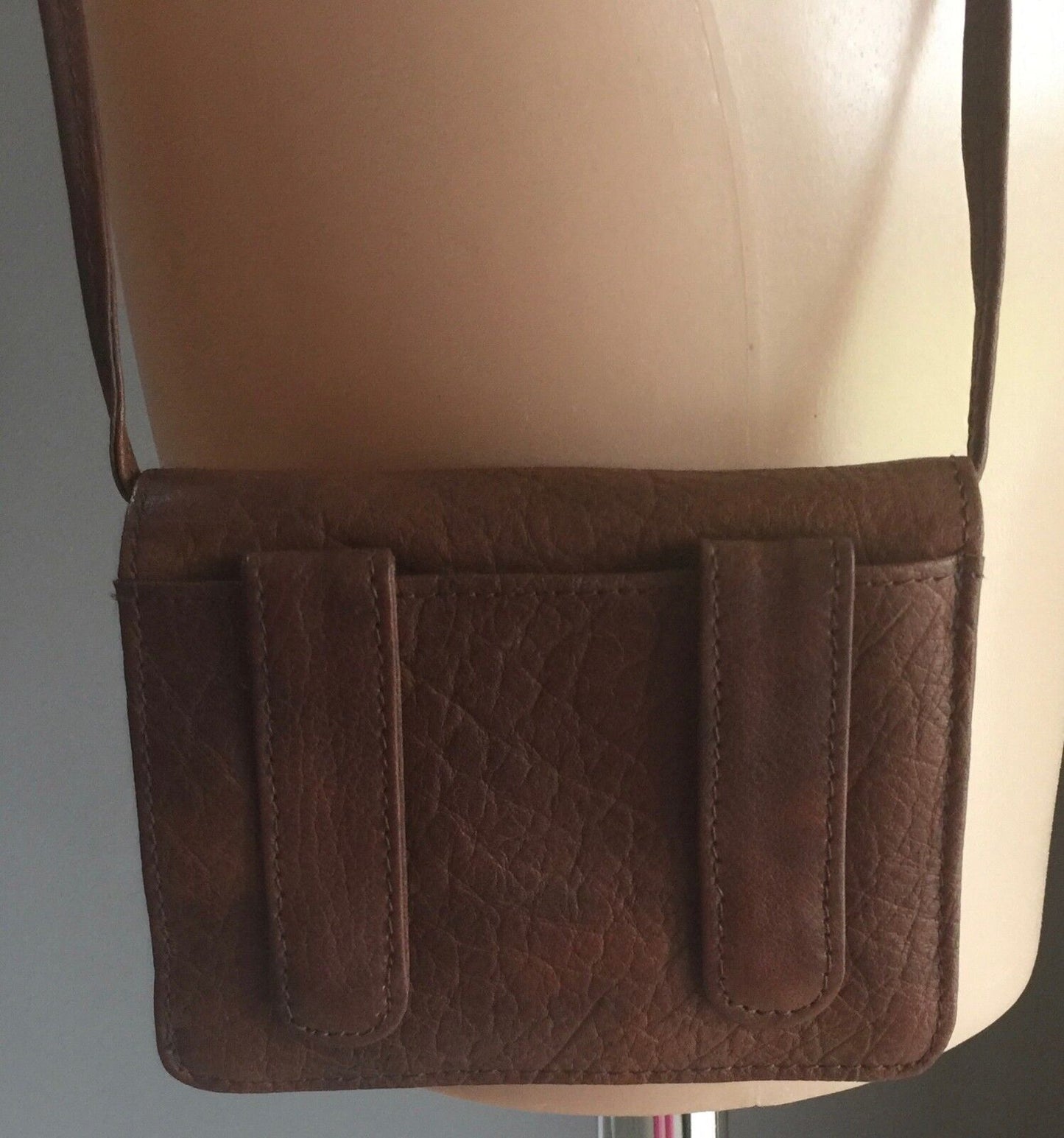 RUST Cross Body Shoulder Bag Tan Grain Leather Wallet Belt Australia