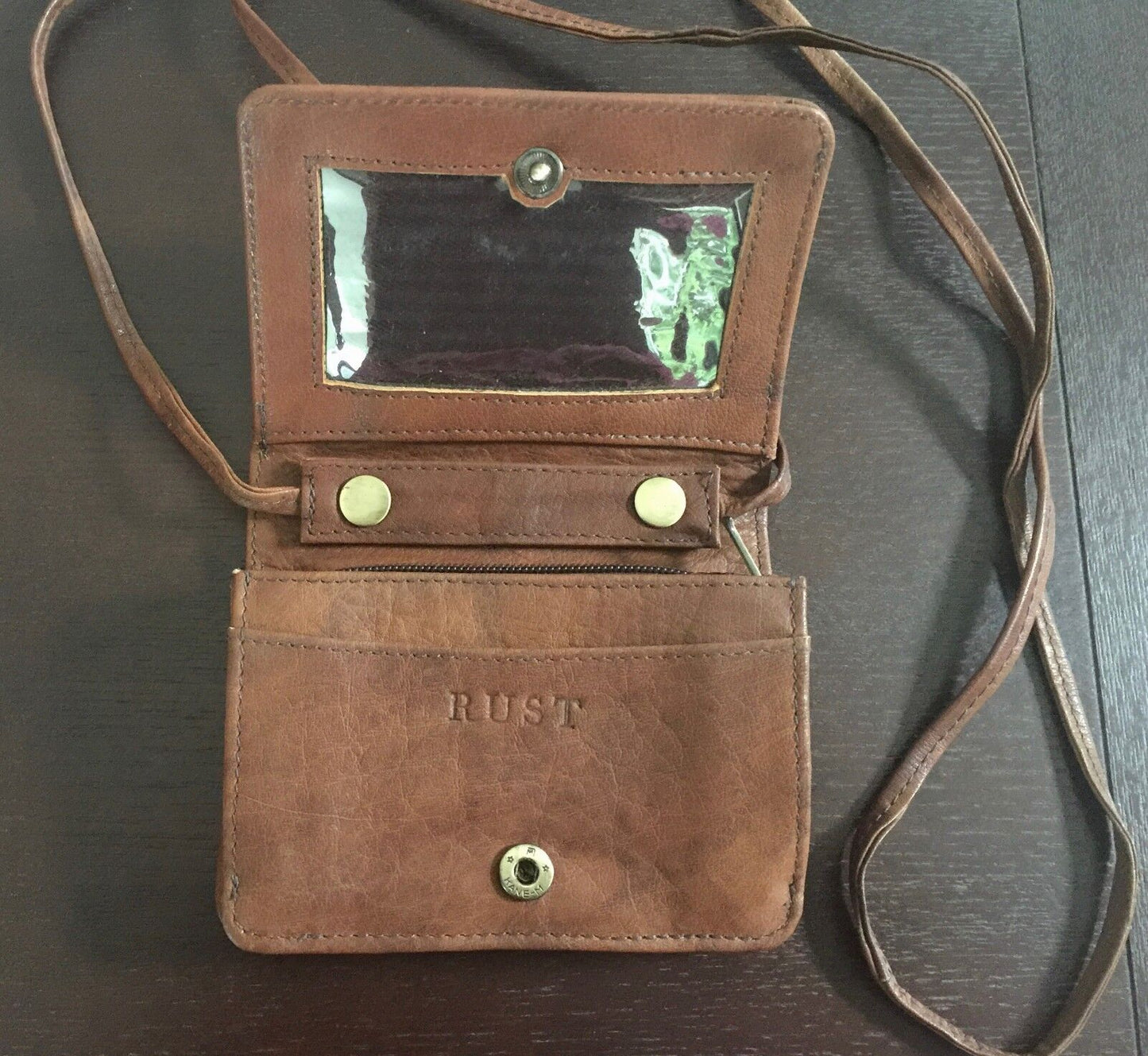 RUST Cross Body Shoulder Bag Tan Grain Leather Wallet Belt Australia