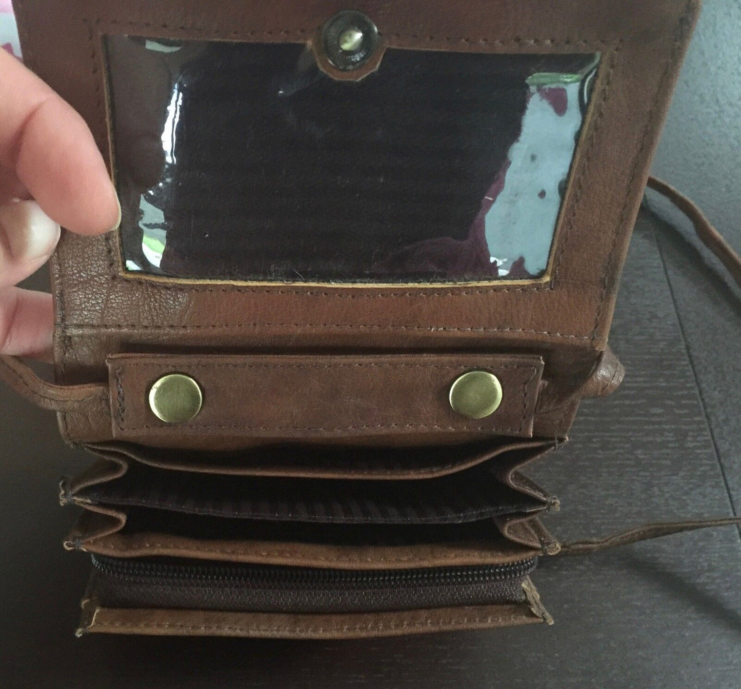 RUST Cross Body Shoulder Bag Tan Grain Leather Wallet Belt Australia