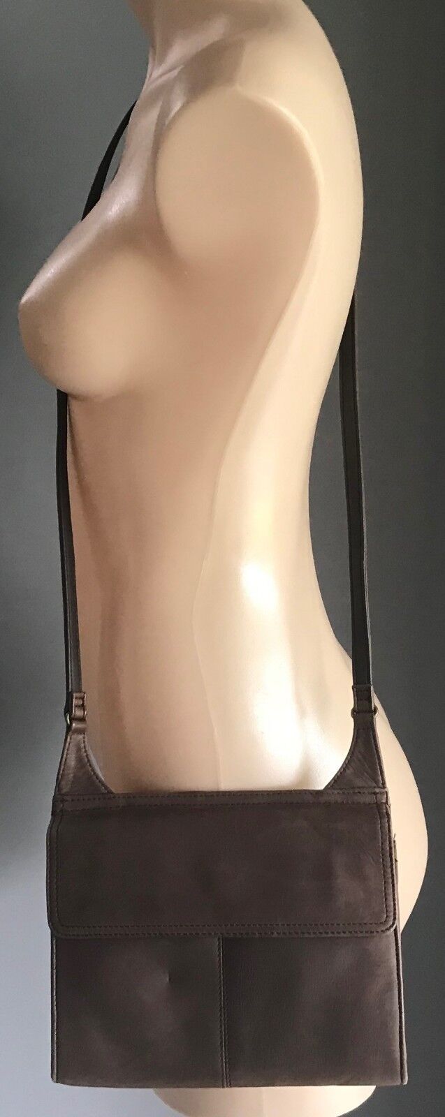 COLORADO Shoulder Bag Dark Brown Leather Cross Body Messenger Handbag Purse