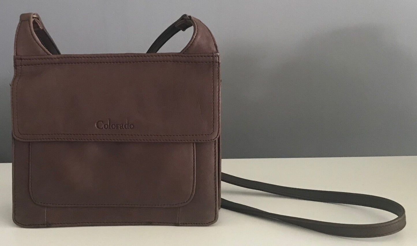 COLORADO Shoulder Bag Dark Brown Leather Cross Body Messenger Handbag Purse