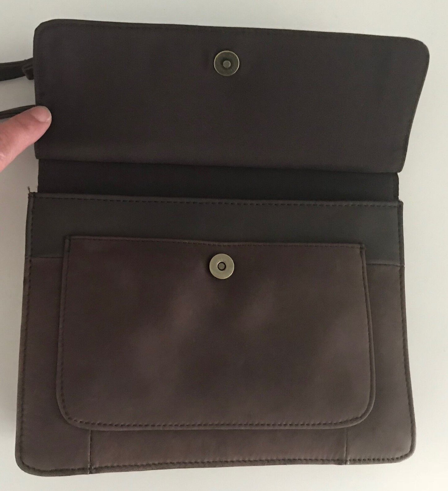 COLORADO Shoulder Bag Dark Brown Leather Cross Body Messenger Handbag Purse