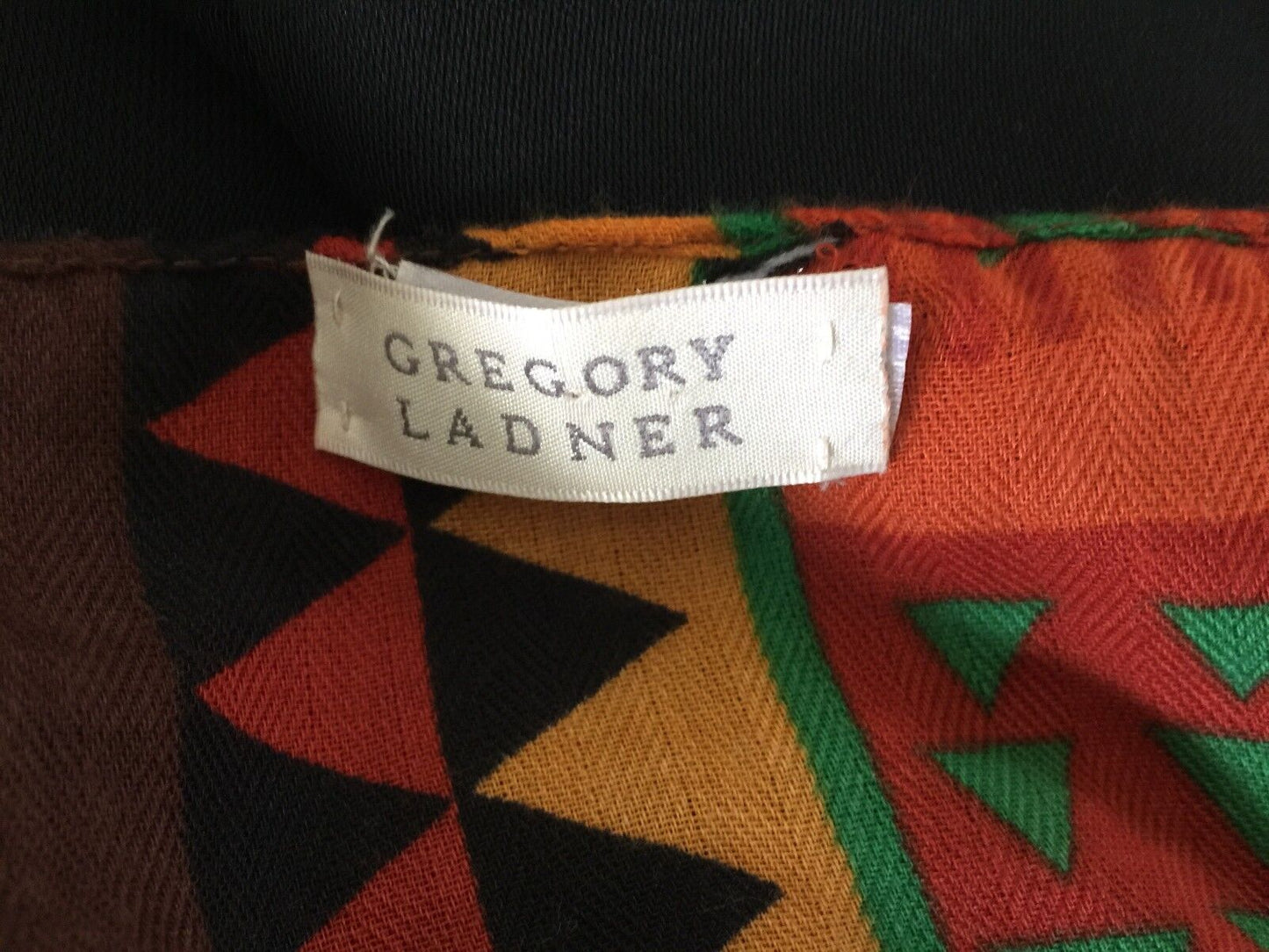GREGORY LADNER Neck Wrap Scarf Bright Coloured Stripe 70's Print Shoulder Shawl