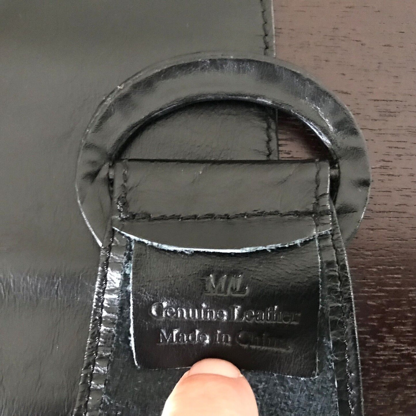Leather Belt Ladies 7.5cm Black Sash Style Belt Size M L 12 - 14 109cm L