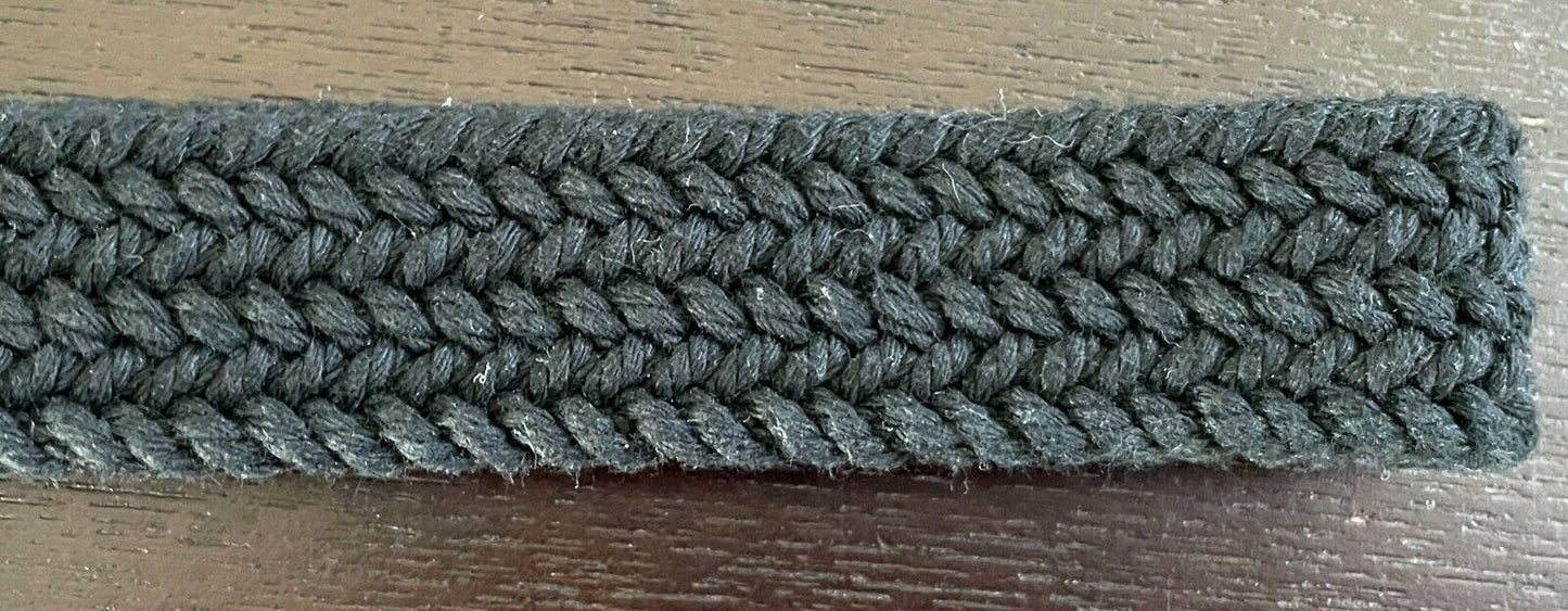 Woven Belt Black Cotton Cord 3cm Wide Total Length Of Belt 108cm