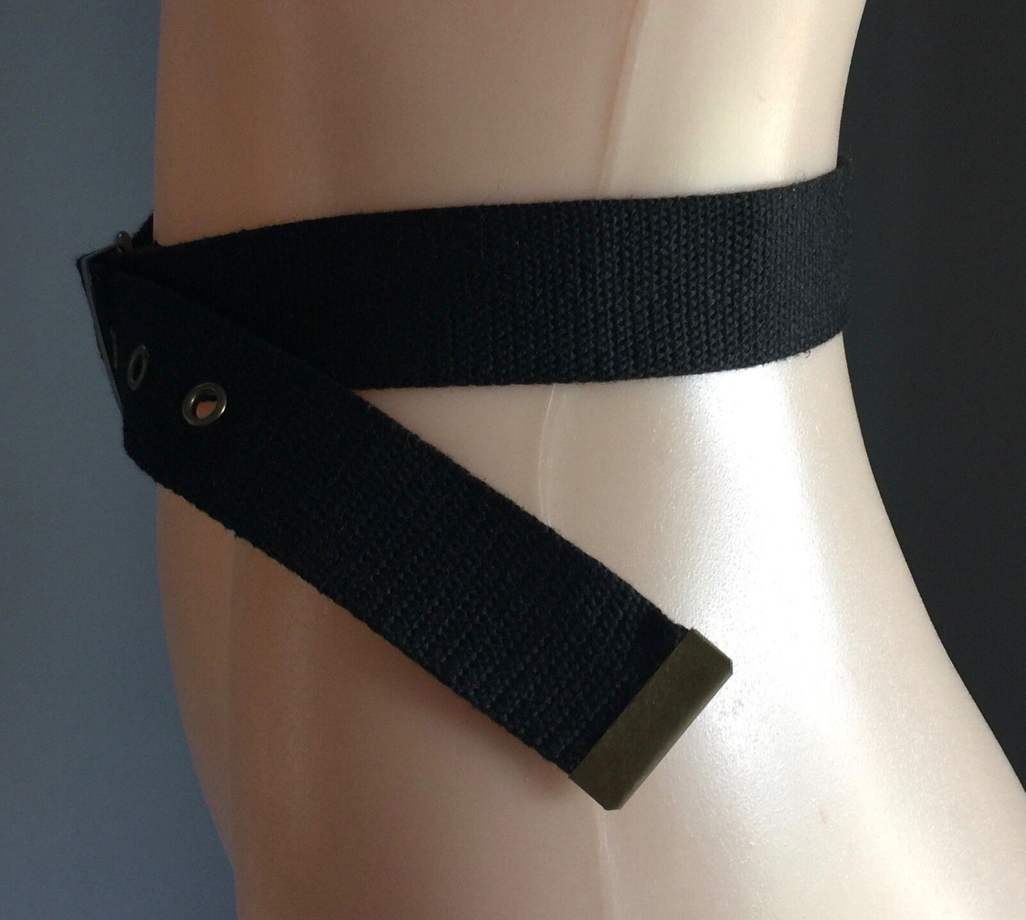 4cm Canvas Belt Black Utility Combat One Size 8 -10  94cm Long Unisex NEW