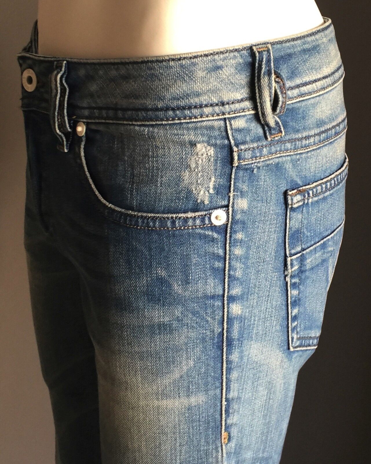 DIESEL "Rohny" Jeans Faded  Denim Straight Leg Ladies Size 28W 32L Fab Retro Gem