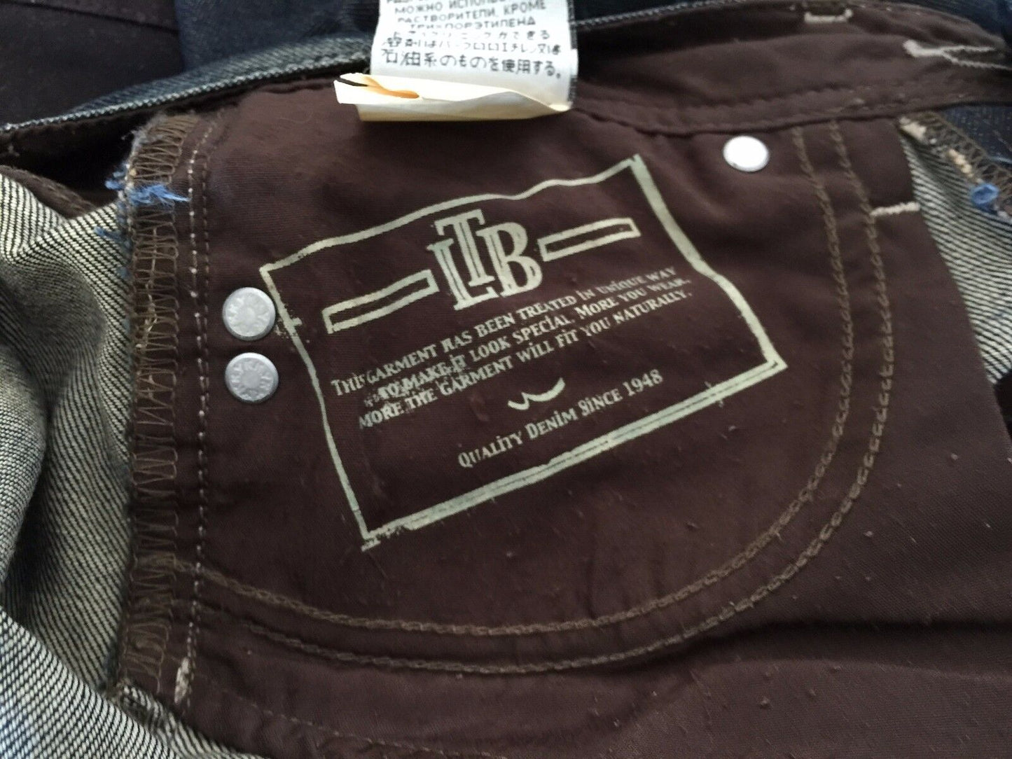 LTB 1948 Boyfriend Jeans Dark Blue Denim Jeans - RARE USA  Ladies Size W26  L32