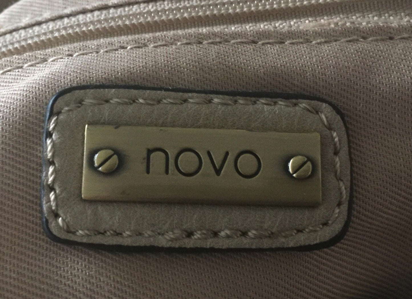 NOVO Shoulder Bag Beige Pebble Look Pleather Hobo HandBag Shopper  Bag NEW
