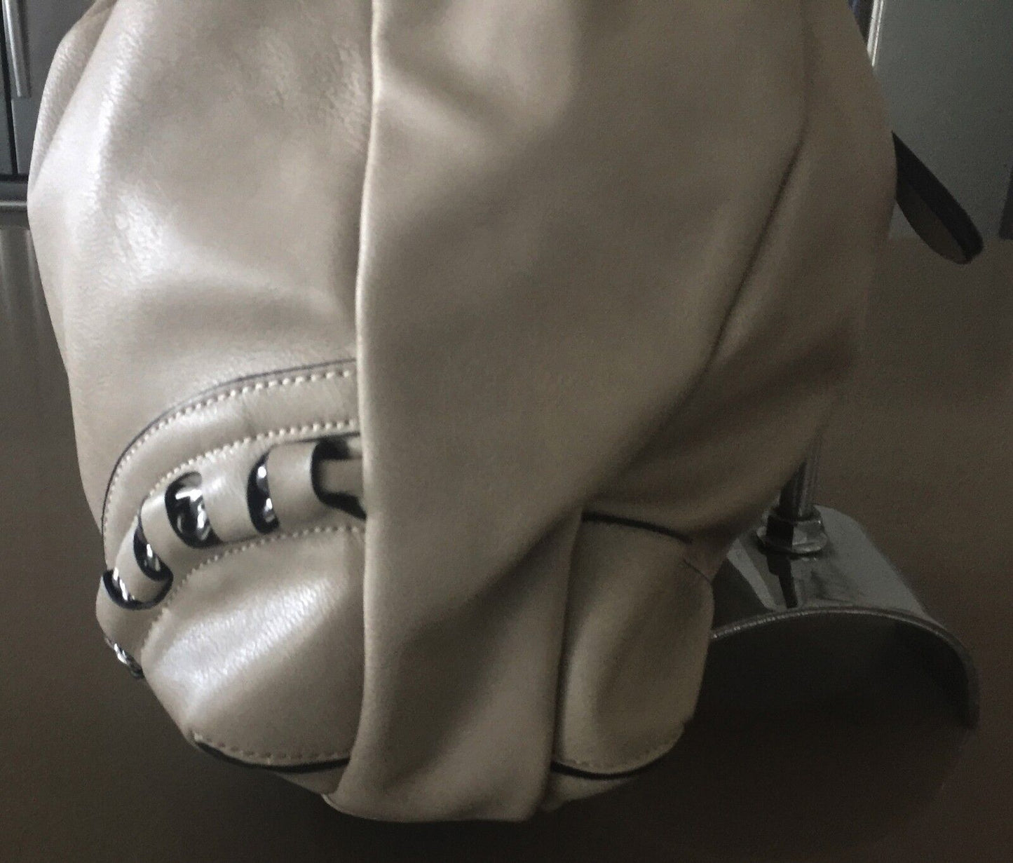 NOVO Shoulder Bag Beige Pebble Look Pleather Hobo HandBag Shopper  Bag NEW