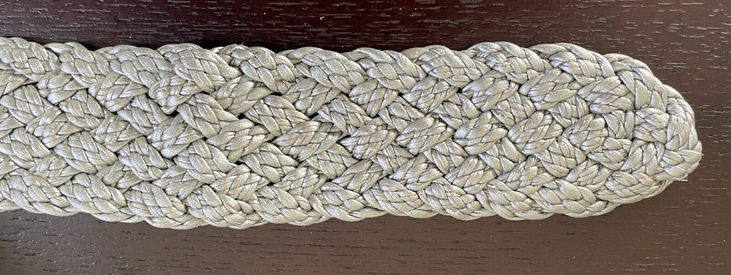 Belt Silver Woven Pleather 4.5cm Wide Total Length of Belt 82cm Retro