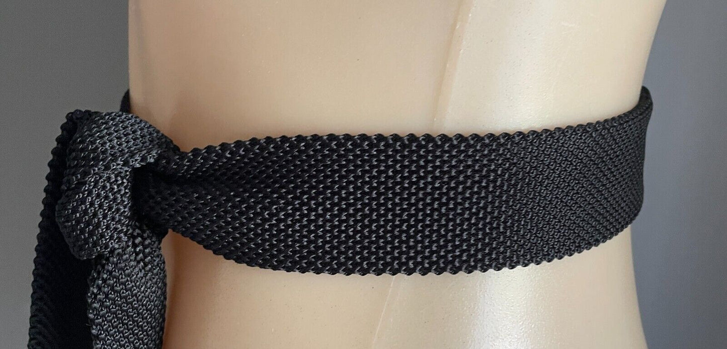 Belt Black Fabric Webbing Waist Tie 3.5cm Wide x 130cm Long