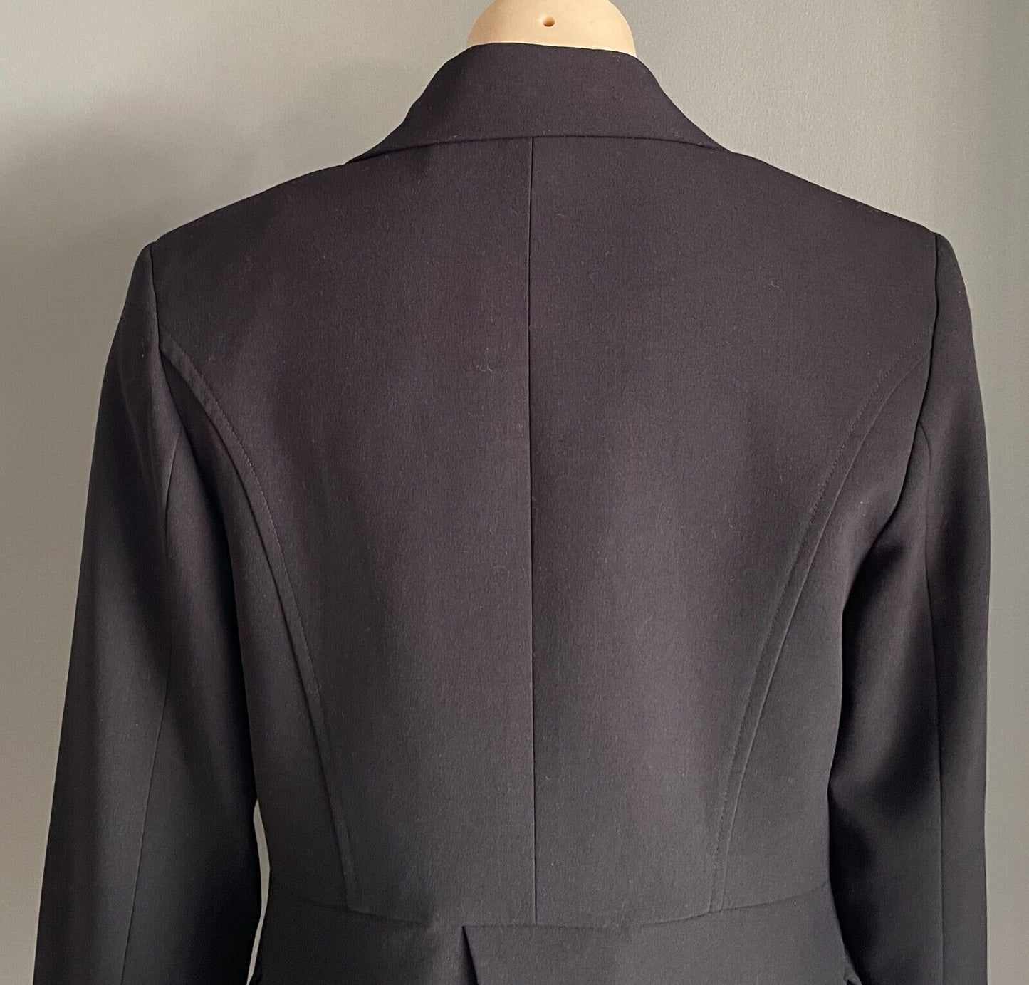 TOKITO Black Jacket Blazer Single Breasted Size 12 Long Sleeves Lined Collar
