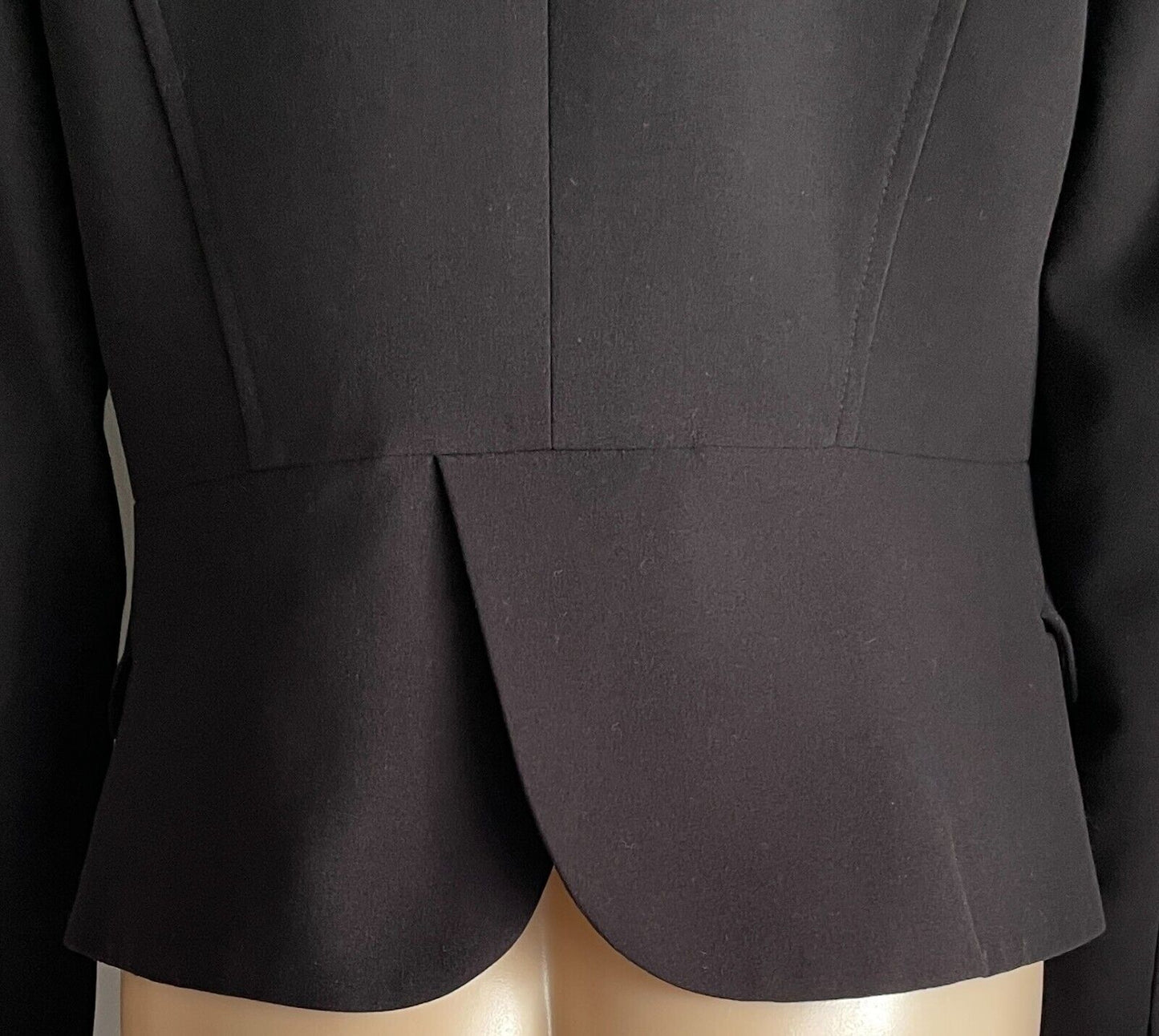 TOKITO Black Jacket Blazer Single Breasted Size 12 Long Sleeves Lined Collar