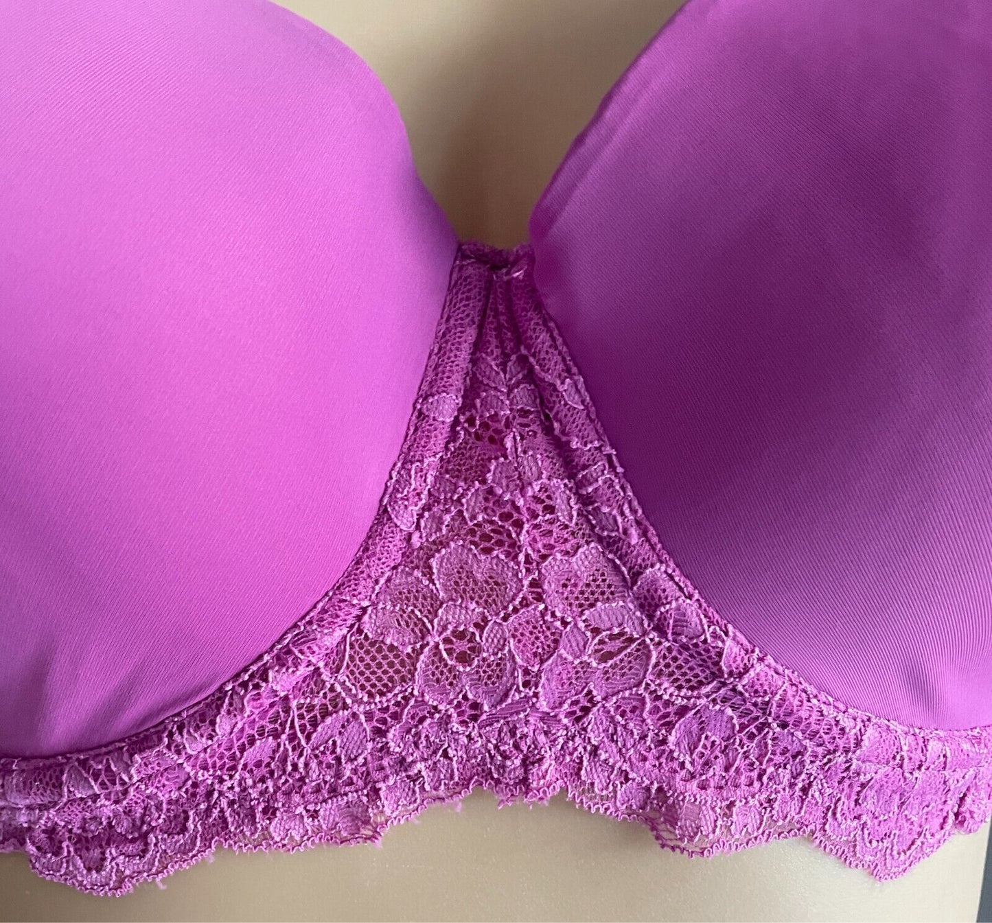 ANKO Light Purple Full Figure Lace Wing T-Shirt Underwire Bra Sze 16E Adjustable