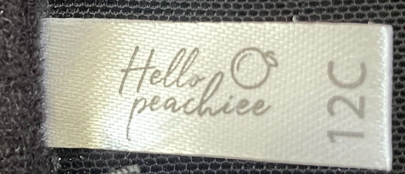 HELLO PEACHIEE Clover Black Bralette Size 12C Underwire Adjustable Longline NEW