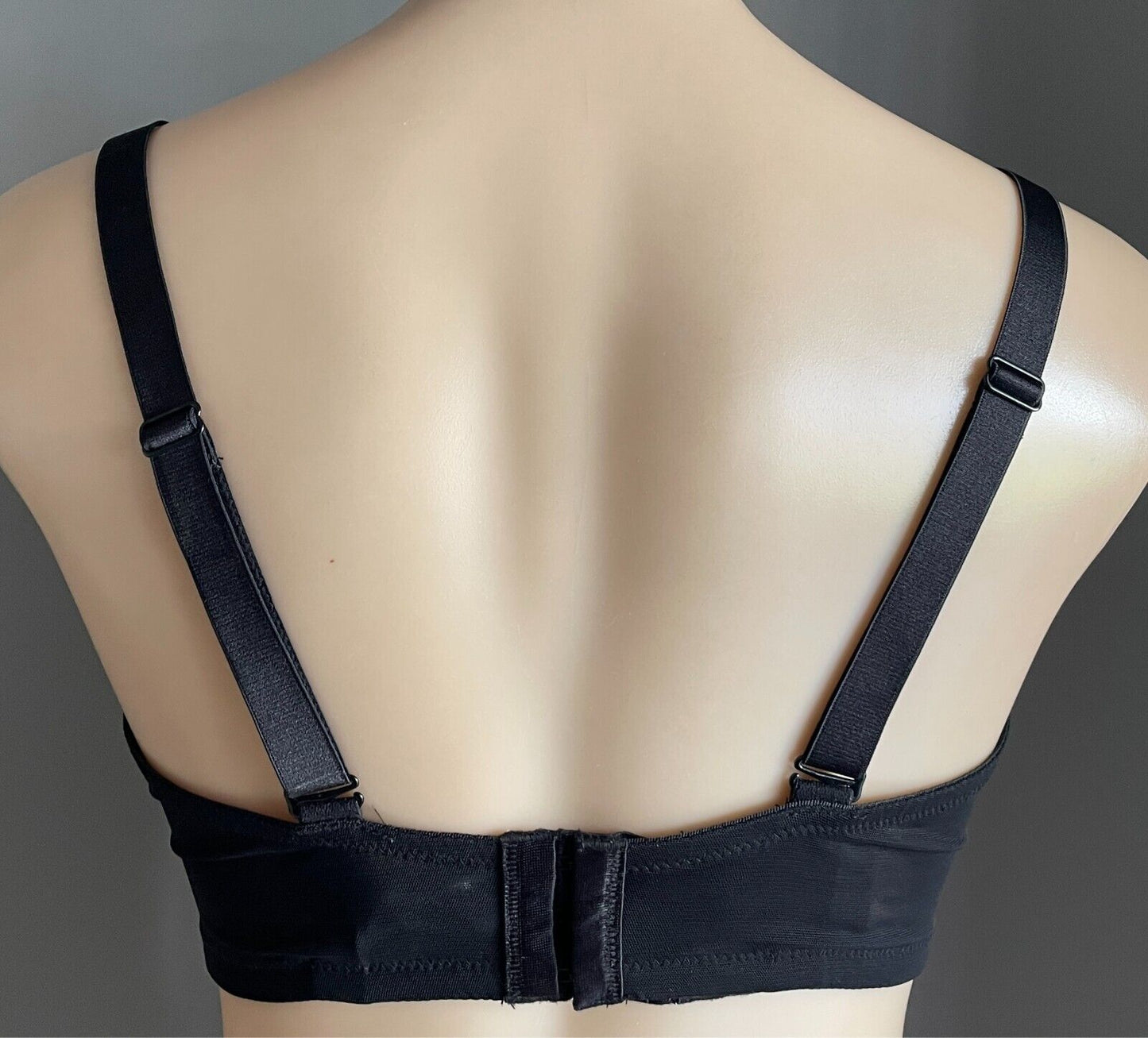 GAZONGAS Hot Mama Bra Black Maternity/Feeding Bra Size 12F Underwire Self Stripe