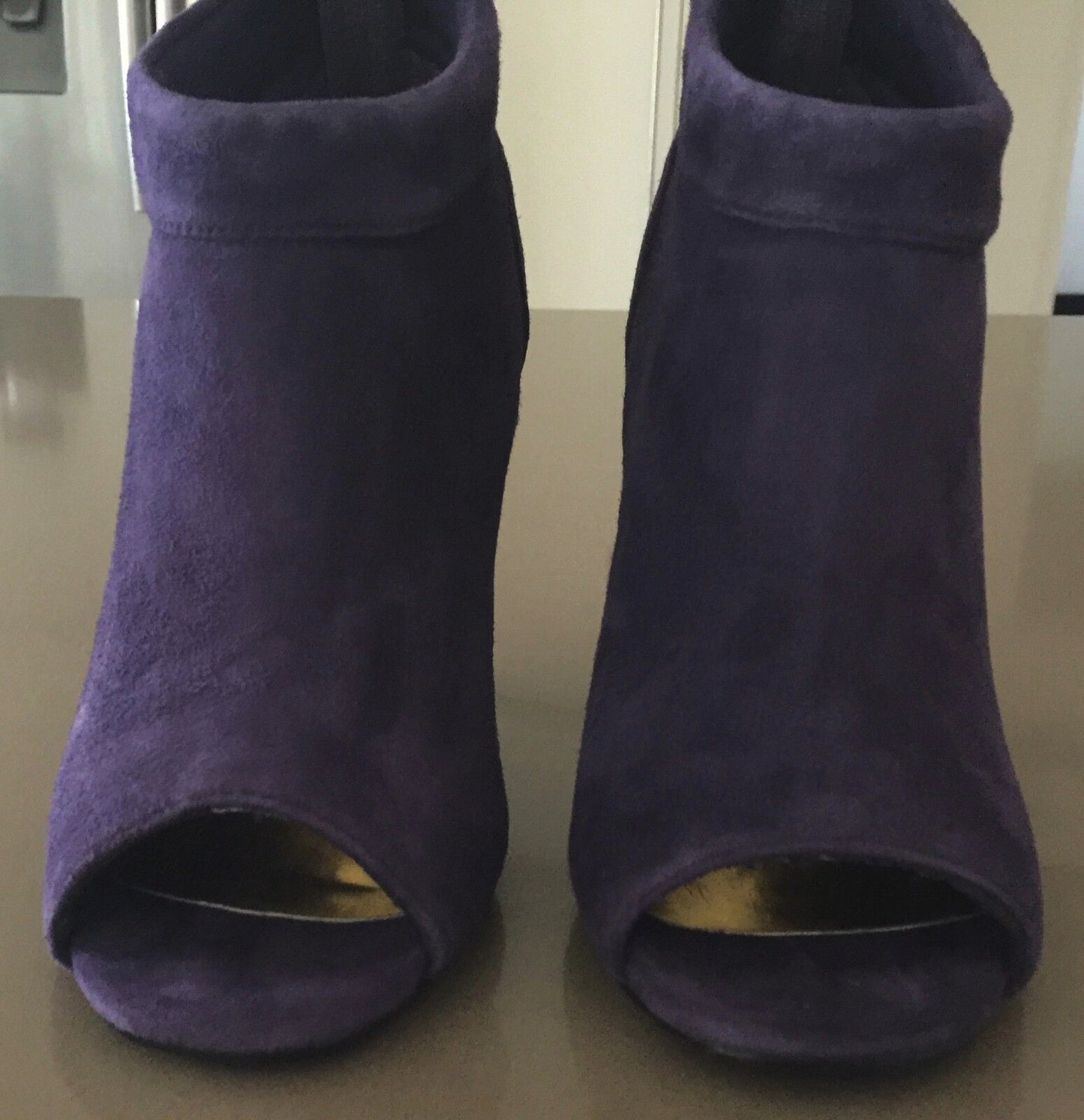 CORELLI Purple Suede Look Open Toe Ankle Booties High Heel “Pixie” Size 6