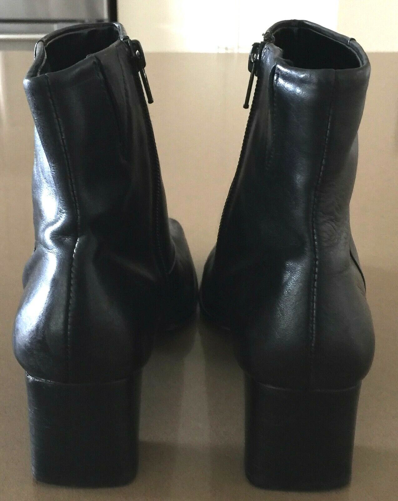 EASY STEPS "Mayday" Leather Ankle Boots Black Booties Ladies Size 5.5C