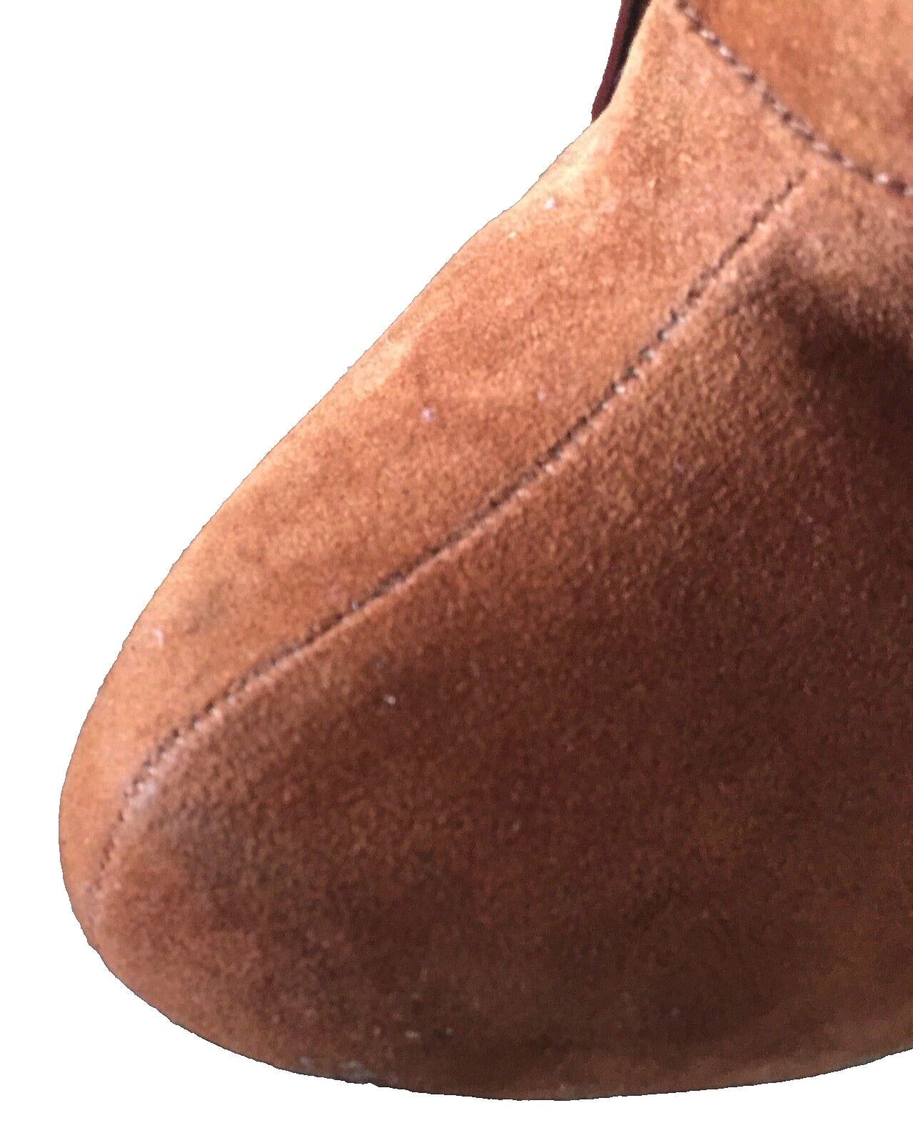 OKI Ankle Boots Tan Suede Look & Feel Stiletto Booties Ladies Size 35