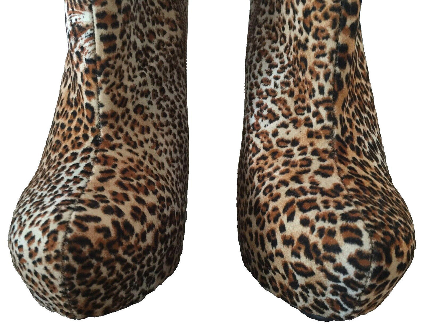 BETTS "Hoochy" Ankle Boots Leopard Print Platform Wedge Size 7 Booties