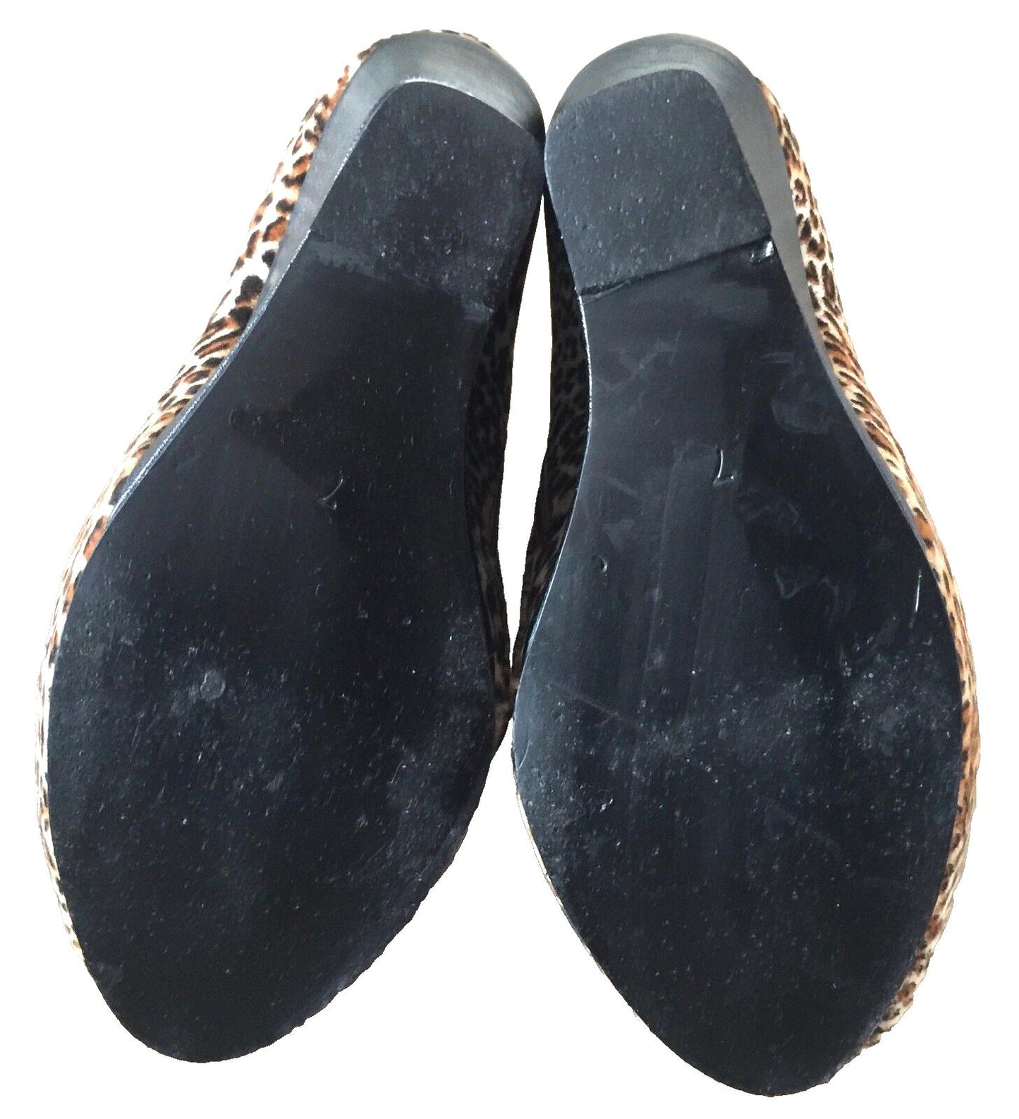 BETTS "Hoochy" Ankle Boots Leopard Print Platform Wedge Size 7 Booties